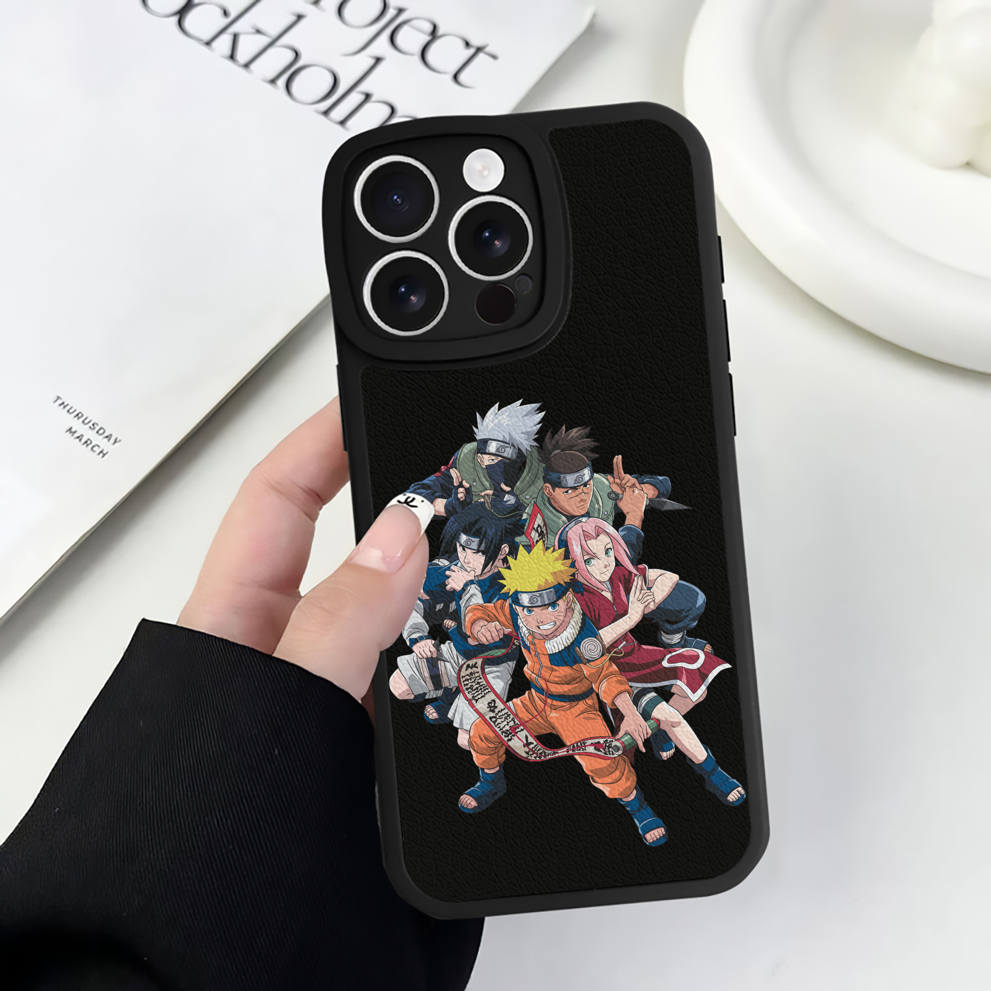 （画像用） NARUTO -ナルト- うずまき ナルト Uzumaki Naruto 【iPhone 16シリーズ対応】シリコンスマホケース（レザー調） 材質：シリコン